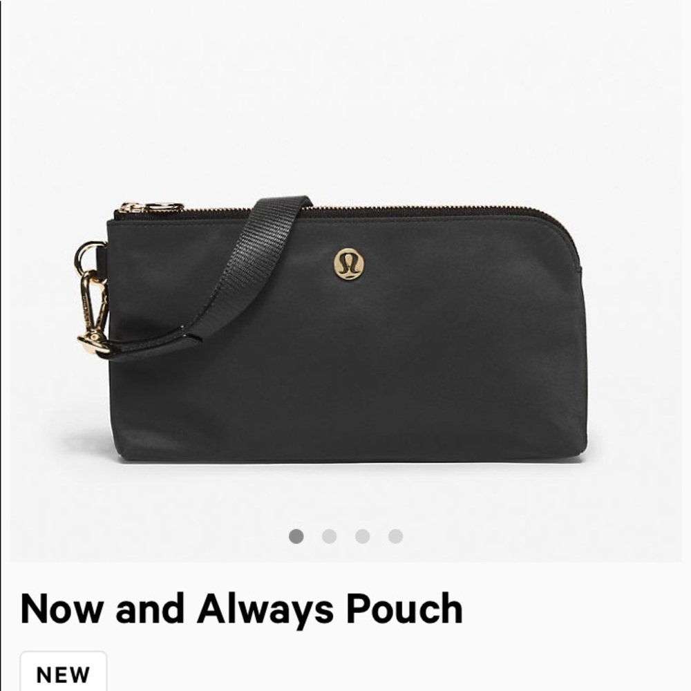 Lululemon now and always pouch black/ gold